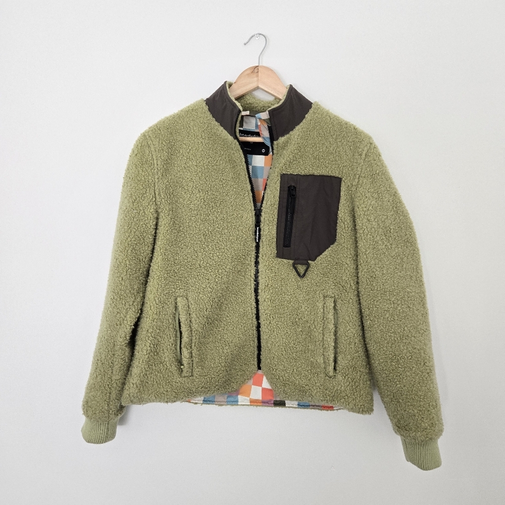 Beardedgoat Sherpa Full Zip Bomber Jacket